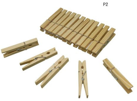 SystemsEleven Wäscheklammern aus Holz Wäscheleine Wäscheleine Trockenleine Holzklammern Gärten (48 Wäscheklammern)