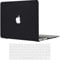 TECOOL Cover compatibile con vecchio MacBook Air 13 Pollici 2017-2010 (A1466 1369), Custodia Rigida Protettiva Sottile in Plastica Superficie Opaca e Copritastiera UE, Nero