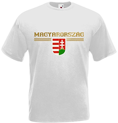 Ungarn Magyarorszag T-Shirt Fanshirt Trikot EM-2021 Weiß L