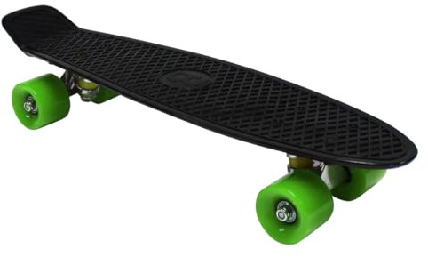 CHARLES BENTLEY 22 Inch Beginner Skateboard For Kids, Teenagers, And Adults, Retro, Plastic, For Street, Park, Penny Board Cruiser, Multiple Colours, High Performance, 1.9kg (57.5x14.5x10cm)