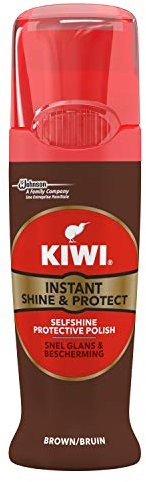 Kiwi Shine & Protect Nettoyant Chaussure/Cirage Brun 75 ml - Lot de 3