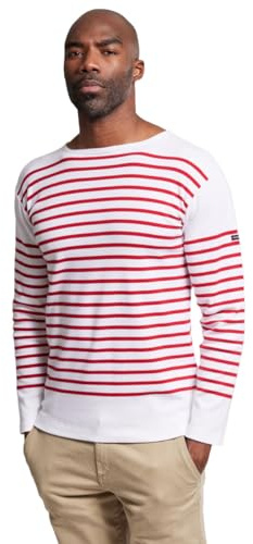 Armor-lux Ringelshirt Herren Langarm, AMIRAL, aus Baumwolle, Rundhalsausschnitt