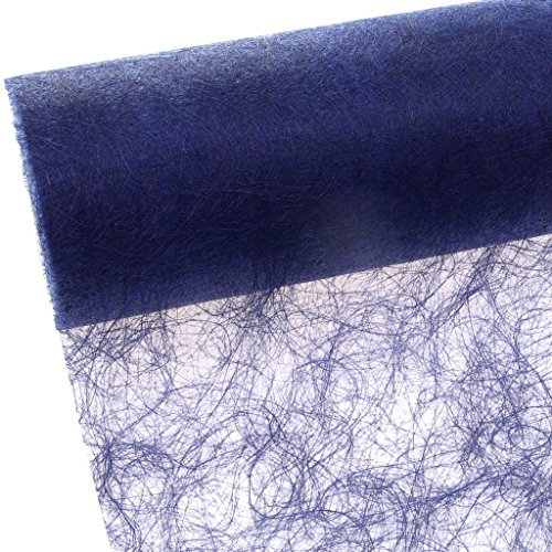 Sizoflor Tischband - 25 Meter Rolle + 100 Dekodiamanten Gratis (30cm Breite, Dunkelblau)