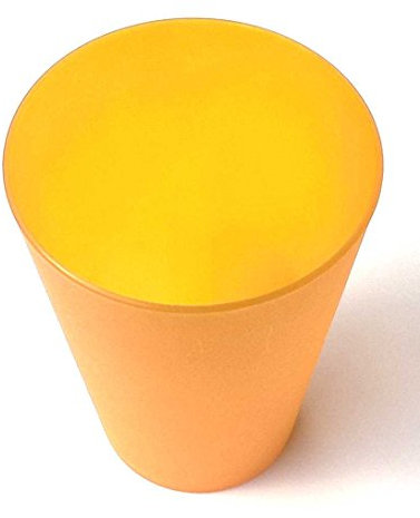 DS-Computerwelt Lot de 10 gobelets en Plastique pour fête Max. 0,4 l en PVC Ø 56-86 mm H = 115 mm PP empilables Passe au Lave-Vaisselle, incassable, Orange