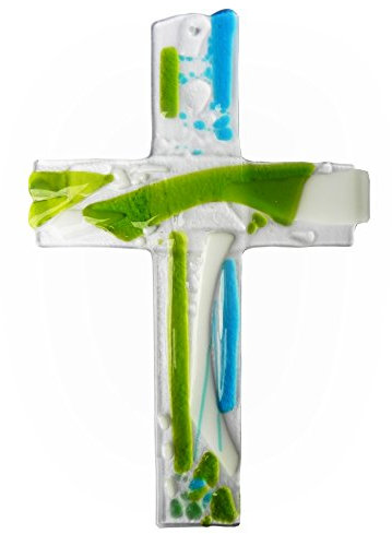 Grüna Daumen Glaskreuz Wandkreuz Schmuckkreuz 30 x 20 cm