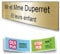 DECOHO - Plaque boîte aux Lettres personnalisée adhésive - Plastique 1,6 mm - Or brossé, 2 Lignes - 100x25 mm + Stickers Stop Pub offerts - Or