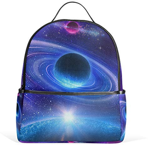Eslifey Cosmic Planet Büchertasche Schultasche Tagesrucksack für Studenten