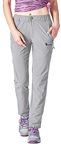 YSENTO Womens Outdoor Walking Hiking Trousers Lightweight Quick Dry Water Resistant Trekking Pants with Zipper Pockets