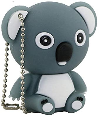 16GB Animal Koala Shape USB Flash Laufwerk U Disk USB 2.0 Daten USB Flash Disk Memory Stick Stift Laufwerk Speichergerät USB Laufwerk Externe Speicher Flash Disk (Grau)