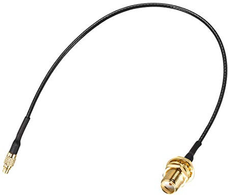 sourcing map MMCX Stecker zu SMA Buchse Schott Verlängerung Zopfskabel RF Adapter Verbinder 8 Zoll RF1,37