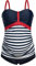 Herzmutter Tankini de Grossesse - Maillot de Bain de Maternité - Tankini de Maternité - Maillot de Bain pour Femmes Enceintes - Protection UV - 2 Pièces - 7000 (XXL, Bleu-Blanc)