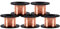 ANGGREK 5pcs Copper Wire 0.1mm Enameled Wire Copper 15m Winding Wire for Soldering, Connecting and Making Beading Floral Colored Craft