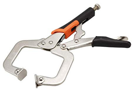 Schraubzwinge C-Zange rutschfester Griff Stahlzange 9 Zoll mit drehbaren Füßen