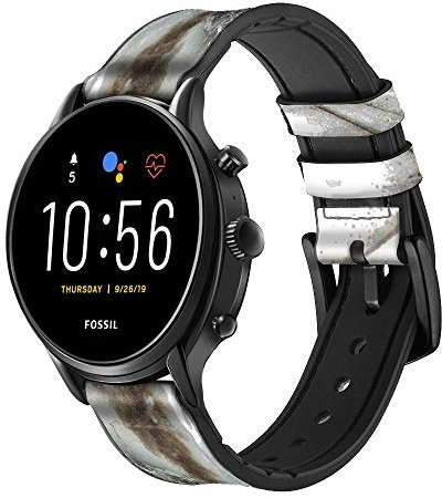 Steam Train Cinturino in pelle Smartwatch per Fossil Womens Gen 5E, Womens Gen 4, Hybrid Smartwatch HR Charter taglia (18mm)