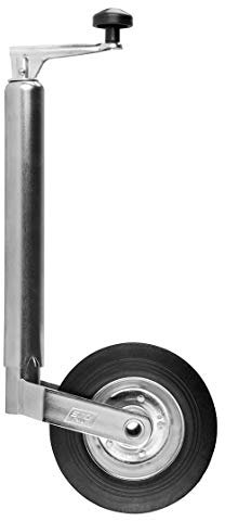 Stützrad mit Vollgummirad | Rad: 200 x 50 mm | 165 mm Spindelhub | 150 kg Stützlast | von SIMOL| PKW | Ersatzteile | Rad | Vollgummi | Anhängerrad | Stütze