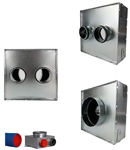 Verteilerkasten Luftverteiler Wohnraumlüftung Zuluft Abluft Schallabsorbierend