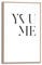 REINDERS Gerahmtes Bild, You Me, Home Office, Bilder, Wanddeko, Room Decor, MDF, Schwarz-Weiß, 30x20cm