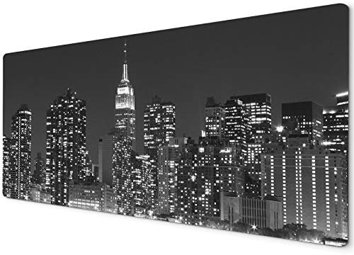 Full Desk Mouse Mat - XXL Mouse Pad - New York Skyline Night Light