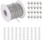 Comius Sharp 33 Fuß 2mm Edelstahl-Kabel-Gliederkette, Halsketten mit 20Pcs Lobster Clasps, und 40 St. Sprengringen Anhänger-Halskette-Schmuck DIY Making Kits Set