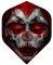 DESIGNA DARTS F3408 Horror Show | 100 Micron Halloween und Horror Inspired Premium Dart-Flights in Standard Nr. 2 Form, 1 Set mit 3 Flights - Jester Queen