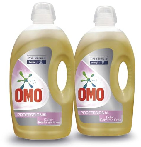Omo Professional Parfümfrei Waschmittel Flüssig - Hochwirksam gegen hartnäckige Flecken, Top-Waschmittel für optimale Reinigung für 2x100 Wäschen