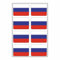 8 Stück Aufkleber Russland Flaggen Set | Sticker Russia Autoaufkleber