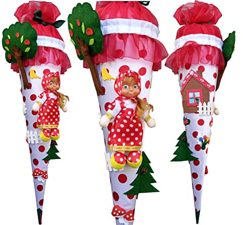 Mädchen Schultüte, Stoffschultüte, zuckertüte, wunschname,handmade,unikat