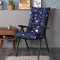 CAVATINY Stuhlkissen Sitzkissen und Rückenkissen für Schaukelstuhl Gartenmöbel Indoor Outdoor Patio Hochlehner Kissen 120x50x8cm - 48x120cm - Stern