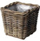 van der Leeden Quadratischer Korb - Rattan Grau