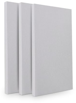 HOMEDI Pack 3 X Plancha de Goma Espuma de Poliuretano de Alta Densidad HR - (100x200x2cm) - Ideal para Tapizar, Sofás, Colchones y Relleno de Cojines - Color Gris