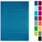 Lashuma Frottee Fußmatte 50x70cm, Linz Badematte waschbar flauschig Petrol - Blau