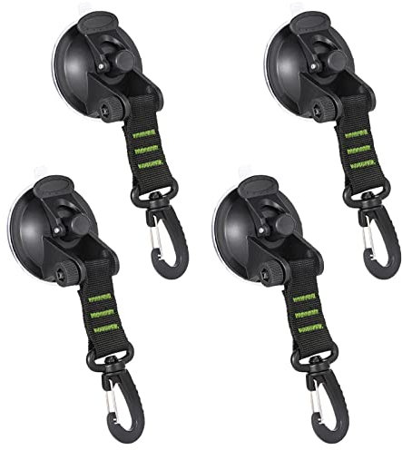 Ksvaye 4 Stück Saugnapf Haken Extra Stark bis 10KG Camping Saugnapf Anker mit Befestigung Saughaken Multifunktional für Wohnmobil Haushalt Markisen Zelte Planen Zubehör