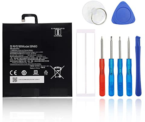 SwarKing Ersatz Akku Kompatibel mit Mi Pad 4 / M1806D9E / M1806D9W BN60 with Toolkit