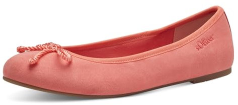 s.Oliver Damen Ballerinas mit Schleife Flach, Rosa (Coral), 37 EU