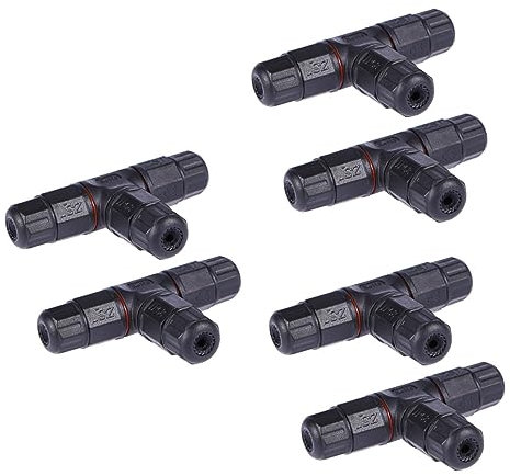 OSALADI 6pcs Junction Box Cable Connector t Shape External Connector Sleeve for Outdoor Use for Led Products and Garden Appliances
