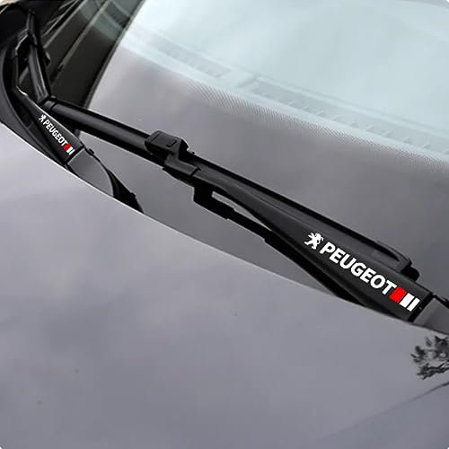 SoLaka 2PCS Kreative Automobil Fenster Wischer Aufkleber Auto Sport Aufkleber für Peugeot 307 Peugeot 206 308 207 406 407
