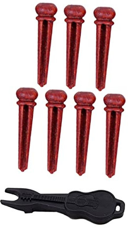 SAFIGLE Gitarrenzubehör – 7 Stück Gitarrenstege Saitennägel Für Akustikgitarren Inklusive Saitenzieher