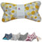 Leseknochen Nackenkissen (Lovely Dots Gelb) bequem und waschbar! Handgestopft und genäht in Deutschland - Nutzbar als Nackenrolle Kissen Nackenrolle