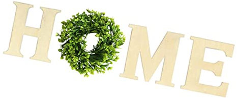 OUNONA Holz Wanddekoration Home Buchstaben Ornament Zum Aufhängen Diy Hängende Holzverzierung Für Wohnzimmer Schlafzimmer Rustikaler Wandbehang Nachhaltige Natürliche Holz-deko