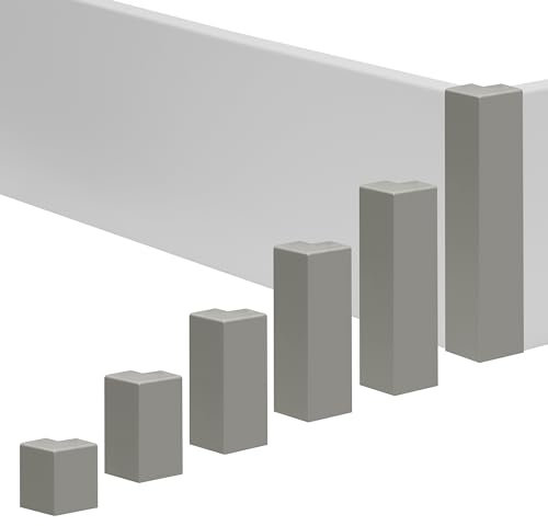 REESE Außenecke Edelstahl für Sockelleisten | 18 x 60 mm | passgenau | Profil Weimar | Verbinder für Leisten | einfache Montage ohne Bohren