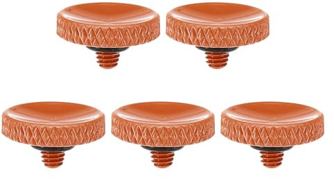 PATIKIL Camera Shutter Button, 5 Pack Soft Shutter Release Button Pure Copper Camera Button Knurled Suitable for Nikon for Fujifilm for Leica DSLR/SLR Camera, Orange