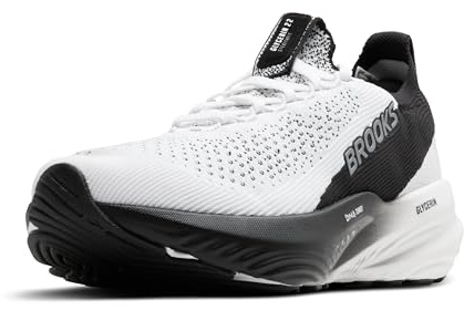Brooks Men’s Glycerin Stealthfit 22 Neutral Running Shoe - White/Grey/Black - 11 Medium