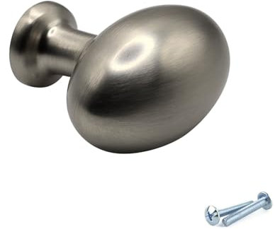 M4TEC Interior Kitchen Cupboard Door Handle, Kitchen Cabinet, and Drawers, Bedroom Furniture Brushed Nickel Pull Handles Wardrobe Door Knobs - VG8 Series: 36-22 mm
