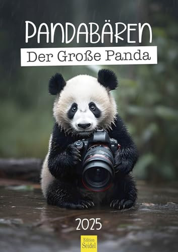 Edition Seidel Premium Kalender Pandabären 2025 Format DIN A3 Wandkalender Tierkalender Der große Panda Pandas Bär Säugetier Bambus Wald