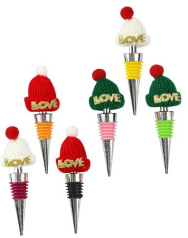 Cabilock 6 Tapones De Sellado Para Botellas De Vino Navideños Decorativos Para Conservar La Pureza Del Vino