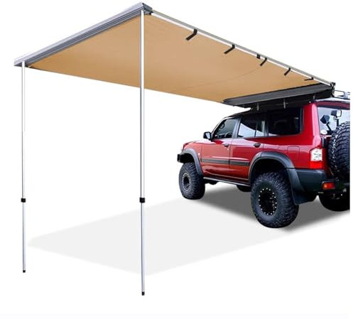 Toldo para Coche, Toldo Lateral para Camión, Portátil Tienda de Campaña , Toldo Camper, Toldo Furgoneta, Resistente Al Viento, Protección Solar e Impermeable, para Coches, SUV, Exteriores, Camping(1.6