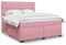 Boxspringbett mit Matratze Rosa 180x200 cm Samt,3290995