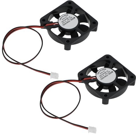 be in your mind 2 Lot Ventilateurs de Refroidissement à Turbine Miniatures 12 V 5010 DC sans Balais Contenant de Huile avec Carte Mère Et Fils de Borne D'imprimante 3D