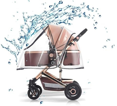 Cubierta Protectora contra el Viento Y la Lluvia,Universal para Lluvia para Cochecito de Bebé,Cubierta de Lluvia para Cochecito Bebé Carrito,Protector Lluvia Universal Silla de Paseo