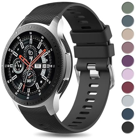 Wanme Cinturino per Samsung Galaxy Gear S3 Frontier /S3 Classic, 22mm Braccialetto di Ricambio Silicone Sportivo Cinturini per Samsung Galaxy Watch 3 45mm//Galaxy Watch 46mm